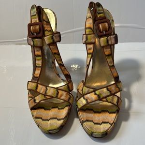 Missoni Vintage Sandals, Missoni Multicolor Zig Zag Pattern Women’s, Missoni 10